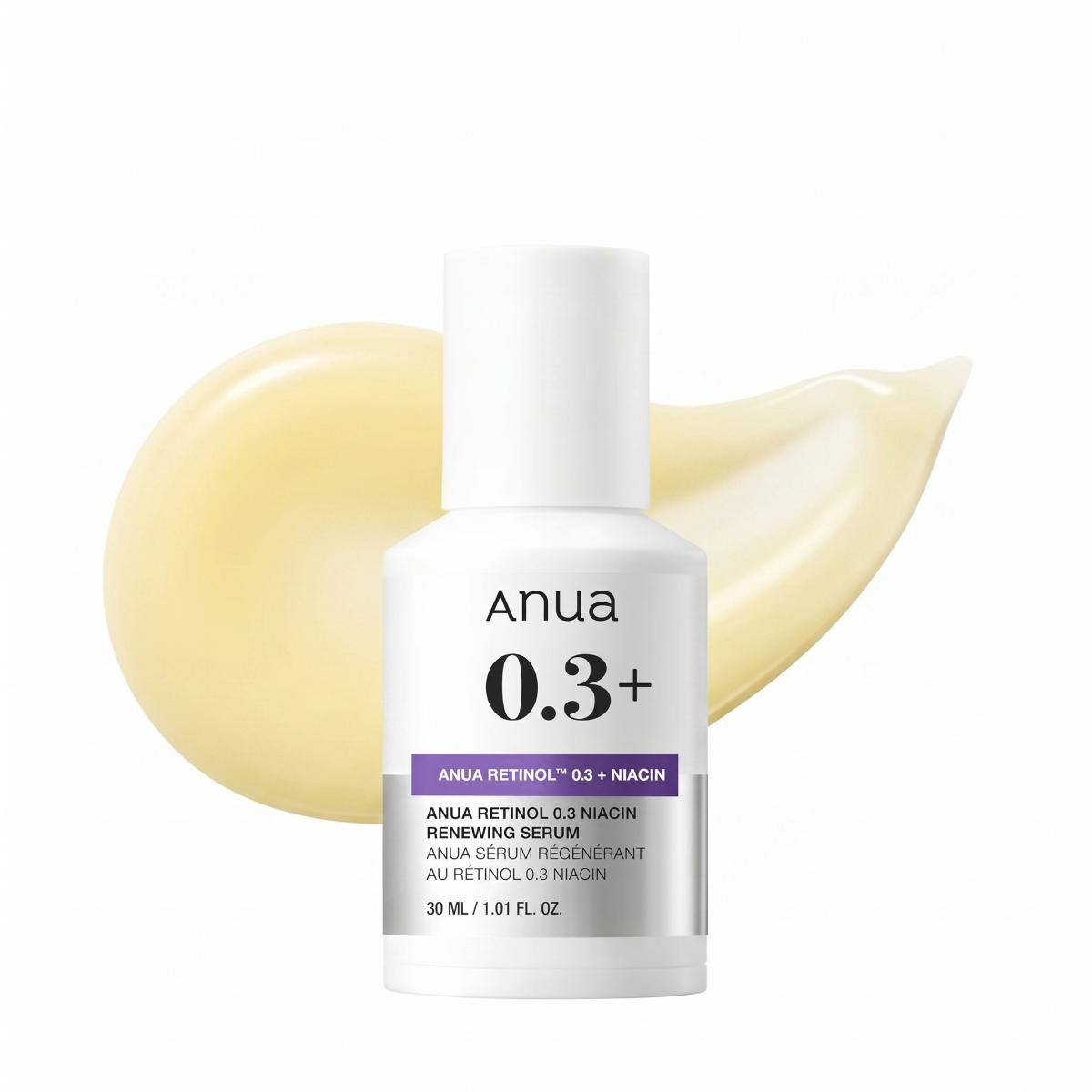 Anua Retinol 0.3 night serum for fine lines and skin texture